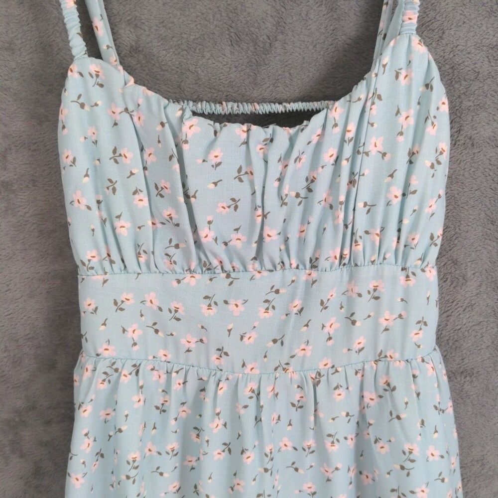 NWT Altar'd State Floral Mini Dress Blue Pink Size Small Feminine Coquette - Picture 2 of 10